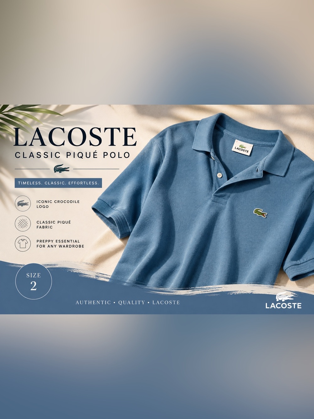 Lacoste Boys' Light Blue Classic Piqué Polo